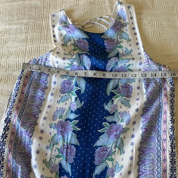 AEROPASTLE White and Blue Floral Shift Dress Size S (Like XS-S) - Picture 8 of 12